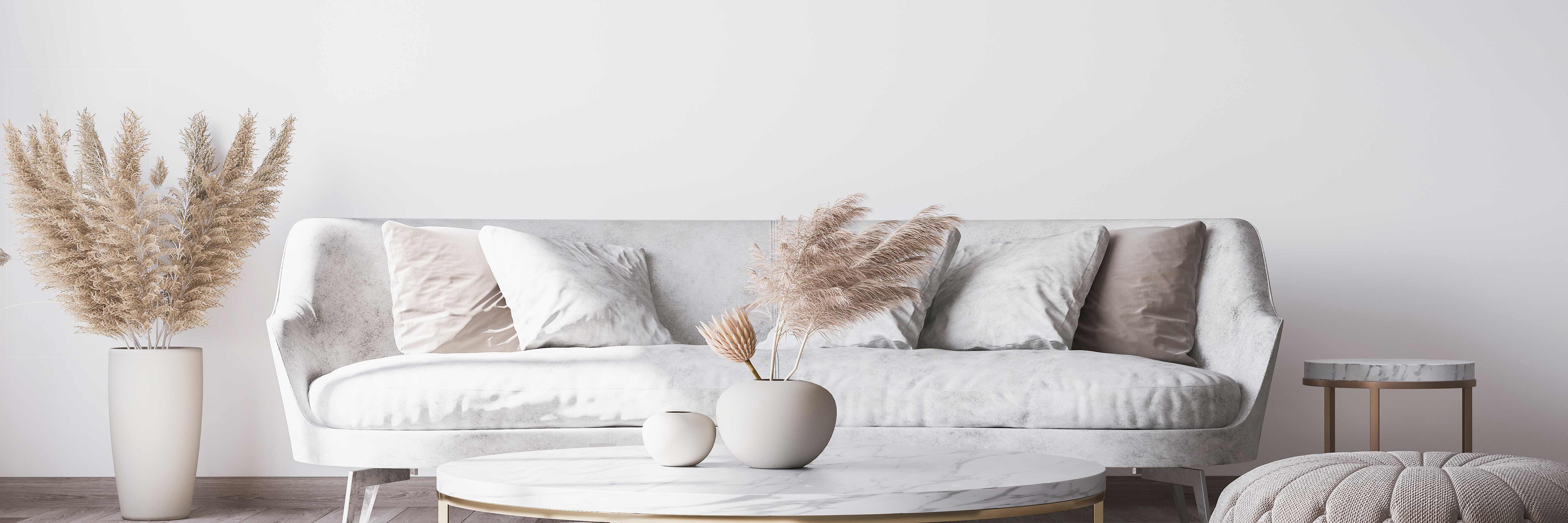 white couch with neutral accents