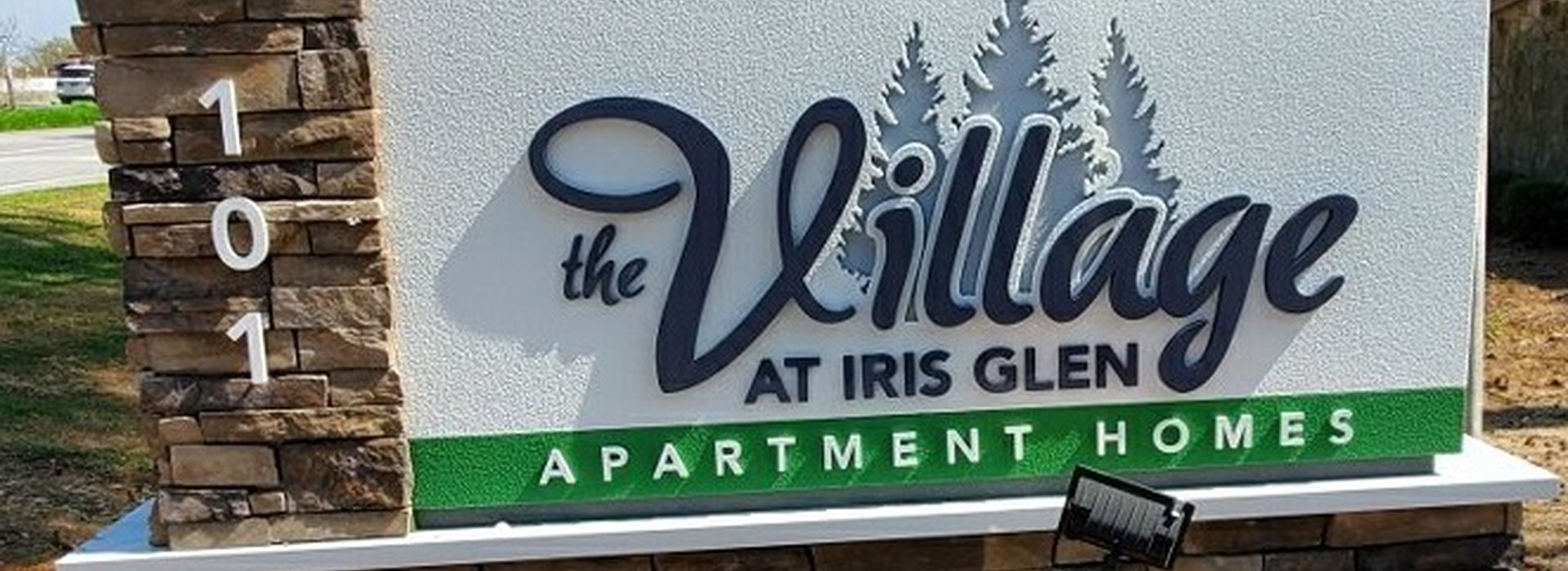 The Village at Iris Glen sign